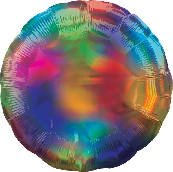 Amscan Folieballon Holografisch 45 Cm Regenboog