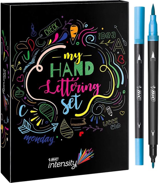 BIC My Hand Lettering Kit - Stylos Feutres BIC Intensity Fine (x20 / 0,4  mm)/Medium... | bol.com