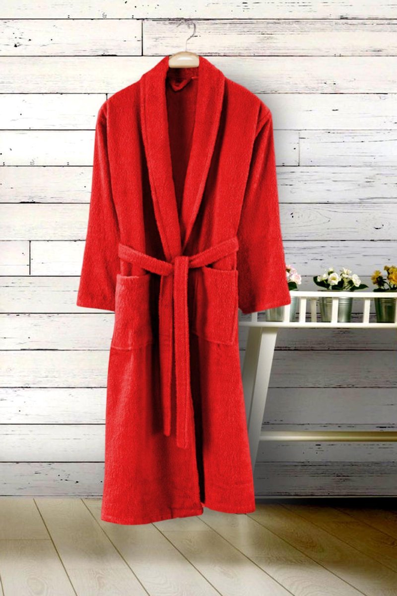 Ephemeris katoen premium damesbadjas - rood Small-medium Select Rood S/m