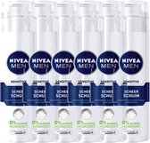 NIVEA MEN Sensitive Scheerschuim - 6 x 200 ml - Voordeelverpakking met grote korting