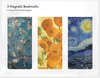 Set van 3 magnetische boekenleggers, Vincent van Gogh