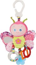 Baby speelgoed rammelaar met bijtring en activiteiten vlinder roze