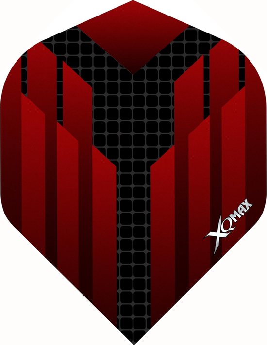 XQ MAX rode accessoiresset PVC flights, 48mm Shafts en slijpsteentje - rood/zwart van XQ Max — afbeelding 2