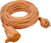 TQ4U verlengsnoer | 20 meter | 2 x 1.0 mm² | opvallend, oranje (tuin)verlengsnoer | belastbaar tot 2000 watt | oranje