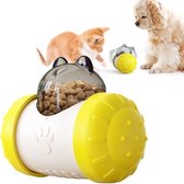 Geel-Speelgoed Hond/Kat - Speelgoed Voor Dieren - Automatische Voerbak Kat en Hond – Voerautomaat – Pet Feeder - Interactief - Voerbak-Geel