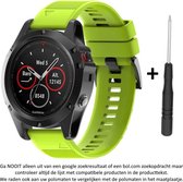 Siliconen Bandje - Geschikt voor Garmin - 22 mm - Groen - Wearablebandje