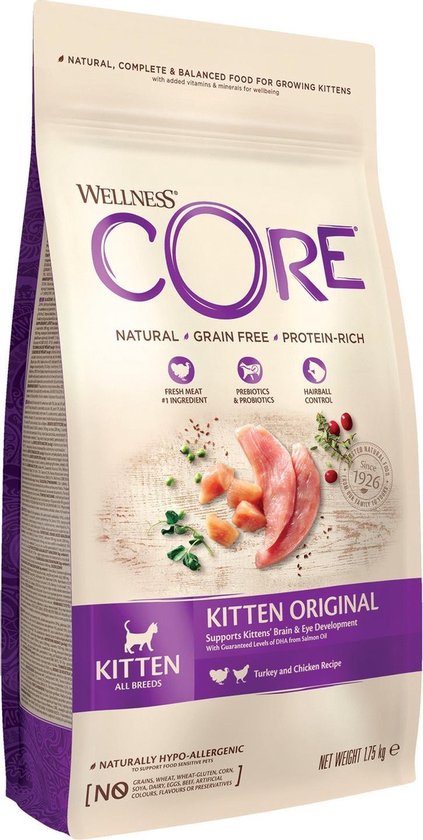 Wellness Core Grain Free Kitten - Kalkoen & Kip - Kattenvoer - 1.75 kg