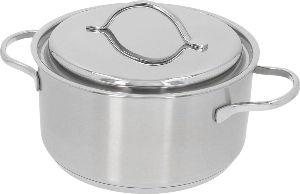 Demeyere Resto 3 RVS Kookpan – Kookpan inductie – 18 cm – 2L Inhoud - Deksel Inbegrepen