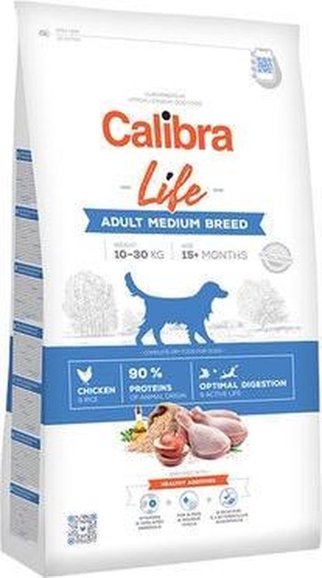 Calibra Hond Life Adult Medium Breed Chicken 12 kg
