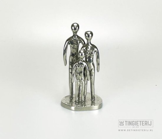 Certificaat effectief Spaans Sculptuur ''Het Gezin'' - Echtpaar met 1 kind - Beeldje familie - klassiek  / tinnen... | bol.com