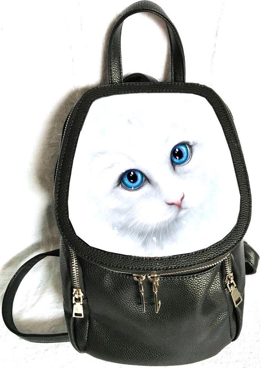 SheBlackDragon rugzak met 3D afbeelding Winter Cat