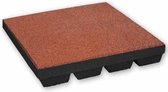 Rubber tegels 45 mm - 0.75 m² (3 tegels van 50 x 50 cm) - Rood