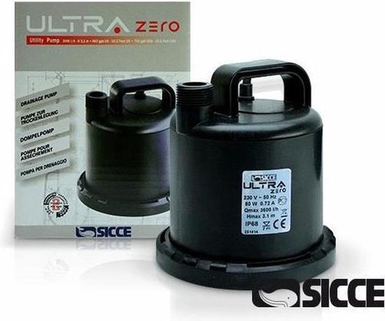 Sicce Ultra Zero - Vlakzuiger - dompelpomp - 3000 l/h