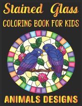stained glass Coloring Book For Kids Animals Designs