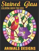 stained glass Coloring Book For Kids Animals Designs