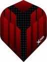 Afbeelding van het spelletje XQMax Halcyon No2 dart flights - zwart/rood - 3stuks
