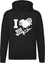 I love Tattoo Hoodie | sweater | ik hou van tatoeage | kunst | artiesten |vaderdag | trui | unisex | capuchon