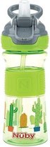Nuby Flip-it Beker Met Zachte Tuit 360ml Groen/grijs 3jaar+