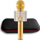 Bluetooth Karaoke Microfoon  - Draadloos met HiFi Speaker Box - Set voor Android/iPhone/Apple - Goud