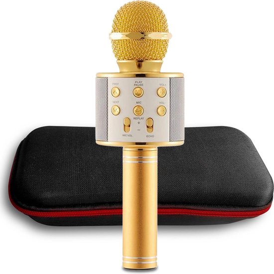 meer en meer Naleving van vonk Bluetooth Karaoke Microfoon - Draadloos met HiFi Speaker Box - Set voor...  | bol.com