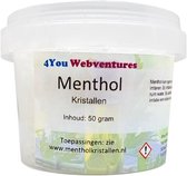 Pure menthol kristallen per 50 gram in geschenk verpakking (1 cup van 50 gram) - sauna - smaakstof - e-liquids - verkoudheid - geur - verdampen - DIY persoonlijke verzorgingsproduc