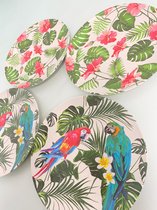 Melamine Patroon Bordjes - 4 Stuks (Divers)