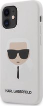 Wit hoesje van Karl Lagerfeld - Backcover - iPhone 12 Mini - Karl's Head