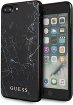Zwart hoesje van Guess - Backcover - iPhone 7-8 Plus - Marble
