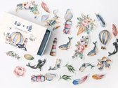 Bullet journal stickers | Doosje - 40 kleine stickers | 8 cm x 5 cm x 1,5 cm
