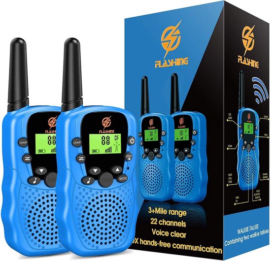 Talkie-walkie clignotant 2 pièces - Talkie-walkies jusqu'à 6 km de portée  -... | bol.