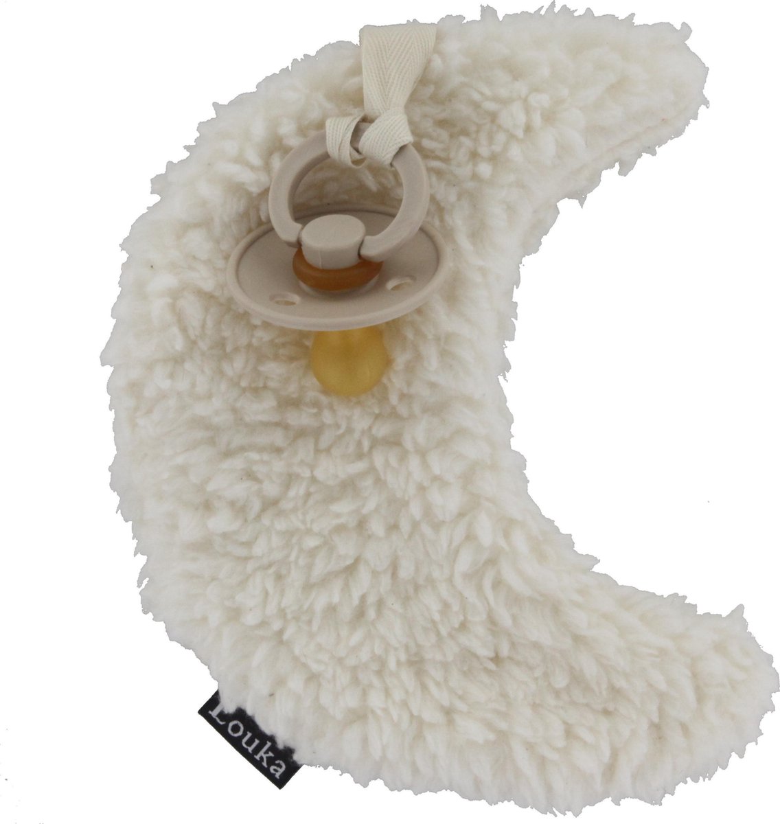 Louka speendoekje maan crème - teddy katoen - speenknuffel Louka speendoekje maan crème - teddy katoen - speenknuffel
