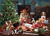 Cobble Hill legpuzzel Christmas Puppies 1000 stukjes