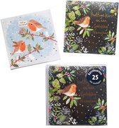 25 Luxe Kerstkaarten - 10 x 10 cm - KST-029