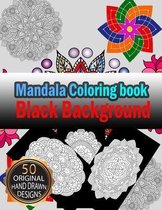 MANDALA Coloring Book Black Background