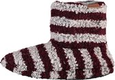 Apollo Jongens Pantoffels Streep - Rood/Grijs - Maat 33/34