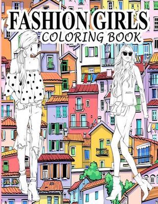 Fashion Girls Coloring Book - cover