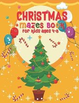 Christmas Mazes Book for Kids Ages 4-8