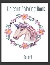 Unicorn Coloring Book for Adults Teens Kids Size 8.5 x11  50 Pages