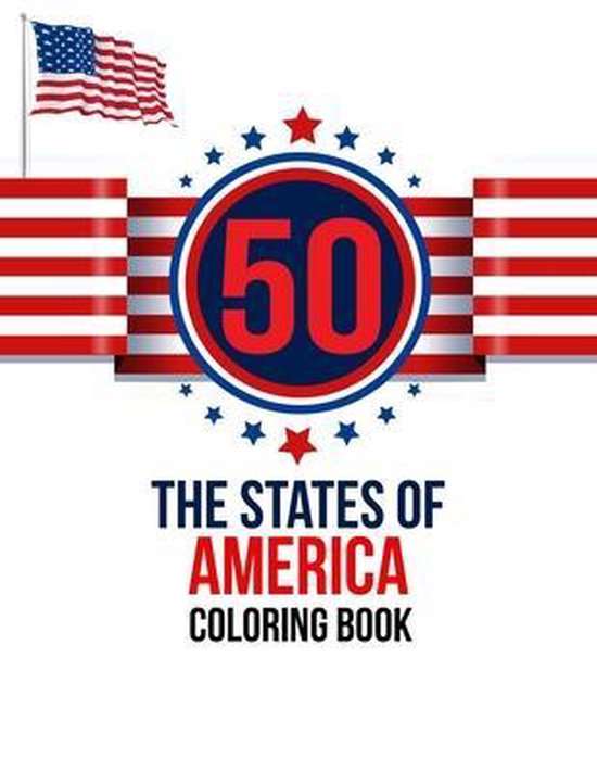 50 The States of America Coloring Book - cover