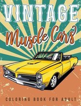 Vintage muscle cars coloring book for adult