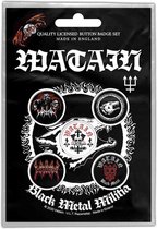 Watain Badge/button Black Metal Militia Set van 5 Multicolours