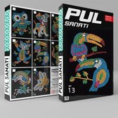 Papegaai pailletten hobbyset - pailletten kunstwerk - piepschuim - hobby - vrije tijd - plezier - 22x32 cm