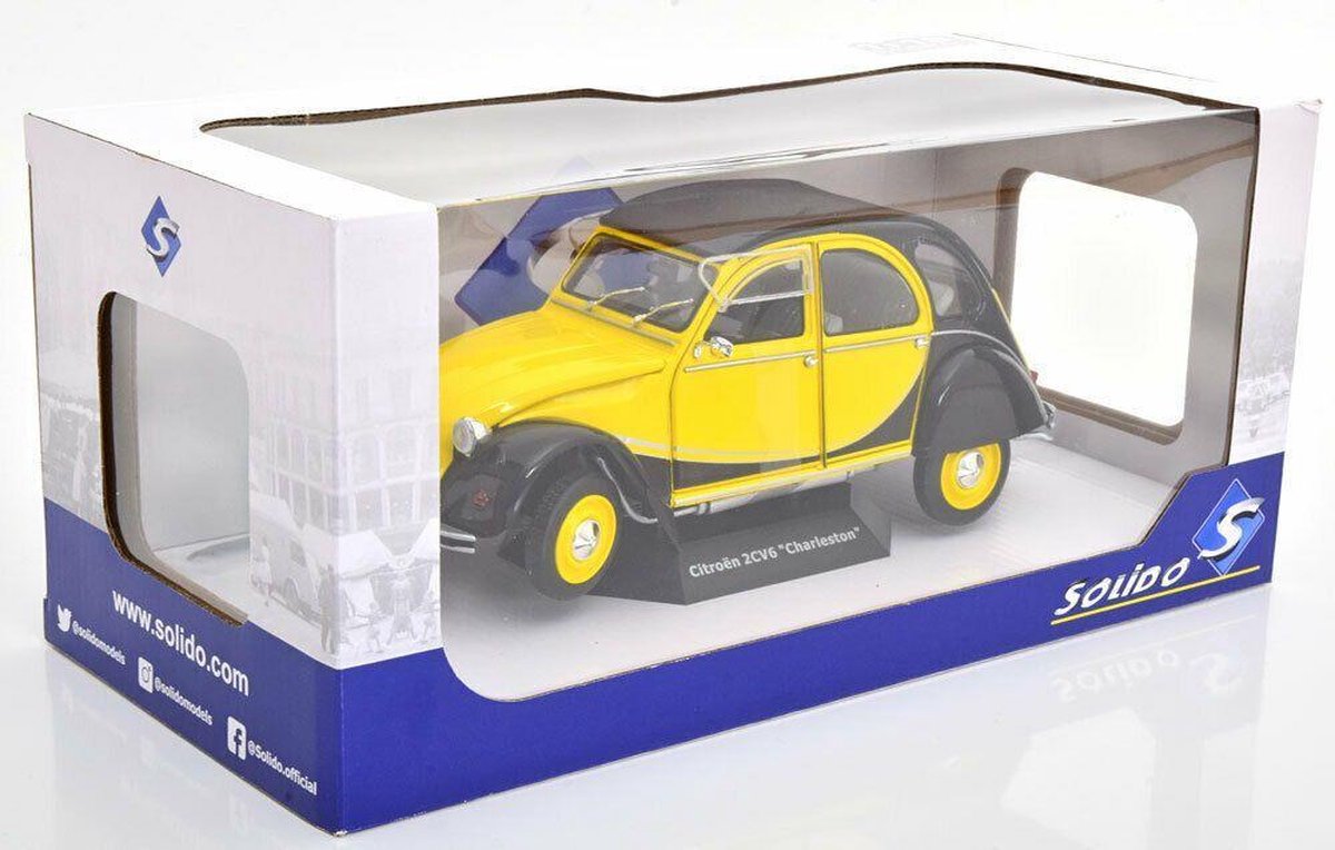 Maquette voiture Citroën 2CV Charleston Jaune 1982 SOLIDO : l'unité à Prix  Carrefour