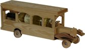 Engelse houten bus voor wijnfles