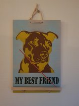 Houten sjabloonpaneel "My best Friend"