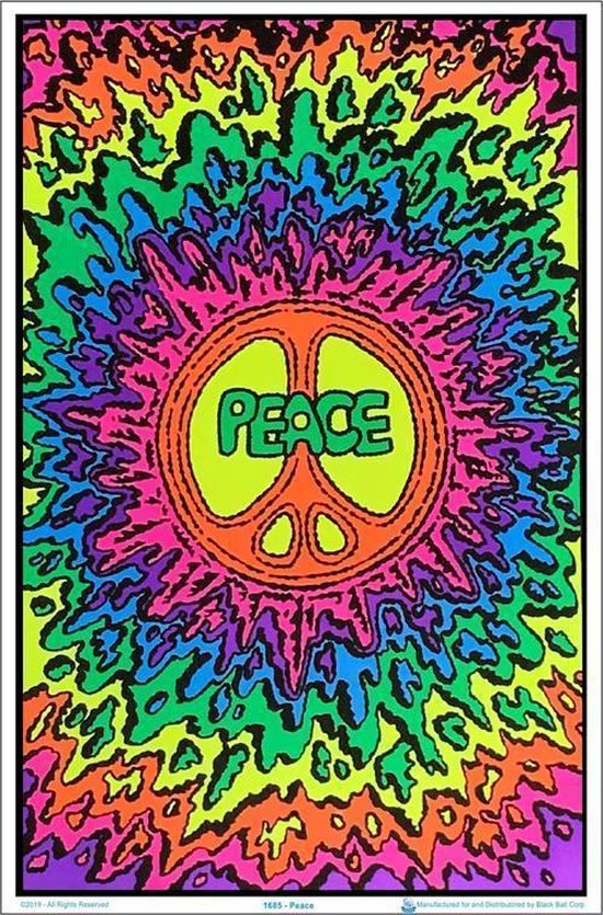 Peace - Blacklight Poster