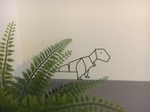 T-rex Muursticker - zwart - Dino - Sticker - Decotratie - Wall sticker - Grafische lijn - Strak