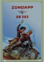 Zündapp - DB 202 - Metalen reclamebord - 10 x 15 cm - Wandbord