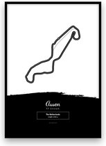 Circuitposter - Assen - Zwart-wit