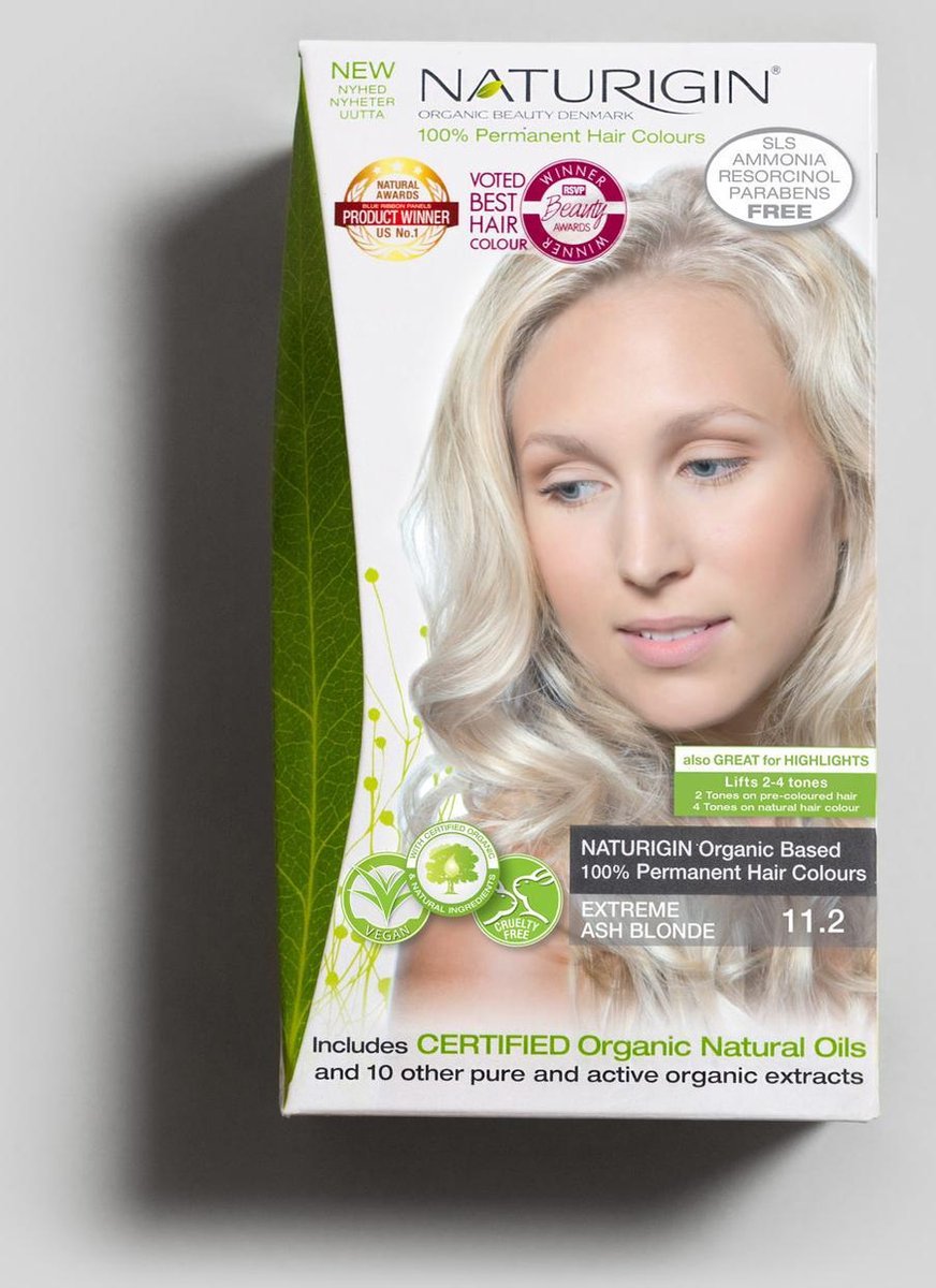NATURIGIN Natural Permanent Home Hair Dye-Ammonia-free – Extreme Ash Blonde 11.2